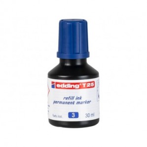 Inchiostro permanente per ricarica edding T 25 blu - 30 ml 4-T25003