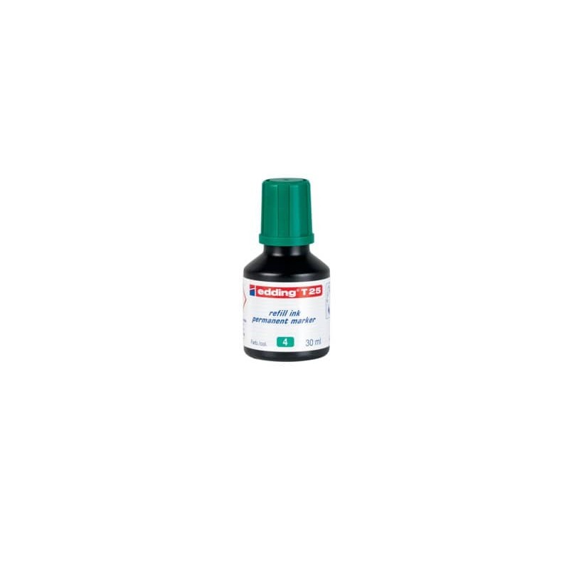 Inchiostro permanente per ricarica edding T 25 verde - 30 ml 4-T25004