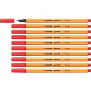 Fineliner Stabilo Point 88® 0,4 mm rosso - 88/40_789145