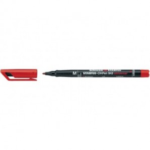 Penna Stabilo OHPen universal Medio (M) 1 mm rosso 843/40_943457
