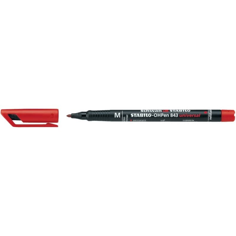 Penna Stabilo OHPen universal Medio (M) 1 mm rosso 843/40_943457