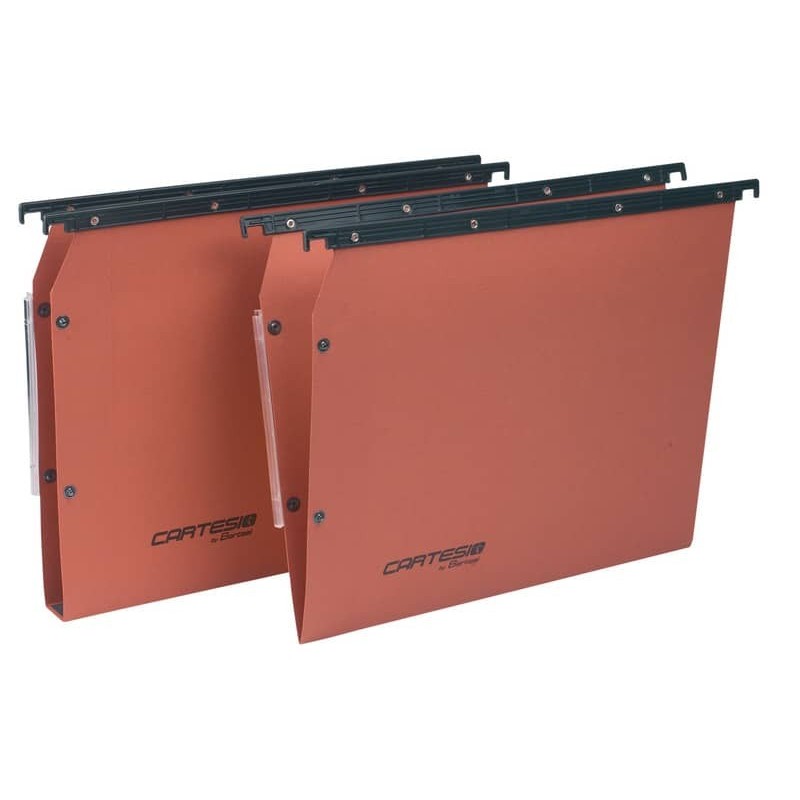 Cartelle sospese laterali per armadi CARTESIO PLUS 33 cm fondo U 3 cm arancio Conf. 25 pezzi - 314 M Link 3 -A2_192895