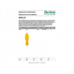 Sticker segnaletici adesivi Tarifold PRO® di sicurezza - impronta 280x84 mm giallo Conf. 10 pezzi - 197804