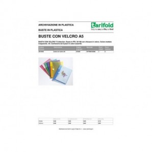 Buste con velcro Tarifold® T-Collection A5 conf. 6 buste - 510259_602586