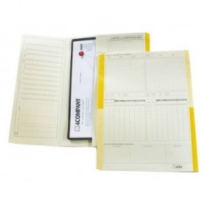 Cartelline con tasca a soffietto - cartoncino - 225 g/mq - 25,5x32,5 cm -  giallo - 10 pz.
