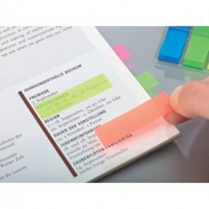 Segnapagina removibili Post-it® Index Mini full color con dispenser fluo assortiti Confezione da 100 - 683-HF5EU_136931