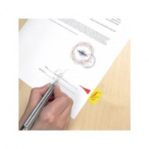 Segnapagina removibili Post-it® Index Medium \\"Firma qui\\" 50 fogli giallo 680-31_489238