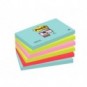 Foglietti Post-it® Super Sticky Miami assortiti conf. 6 blocchetti da 90 ff - 655-6SS-MIA_159970