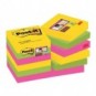 Foglietti riposizionabili Post-it® Super Sticky 47,6x47,6 mm Rio de Janeiro conf. 12 blocc. da 90 ff - 622-12SS-RIO_384204