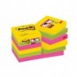 Foglietti riposizionabili Post-it® Super Sticky 47,6x47,6 mm Rio de Janeiro conf. 12 blocc. da 90 ff - 622-12SS-RIO_384204