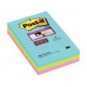 Foglietti Post-it® Super Sticky XXL Miami a righe assortiti conf. 3 blocchetti da 90 ff - 4690-SS3MIA_159975