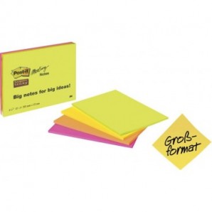 Foglietti riposizionabili Post-it® Super Sticky Meeting Notes Large assortiti conf. 4 blocchetti da 45 ff - 6845-SS EU_766499