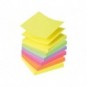 Foglietti colorati Post-it® Ricarica Z-Notes Super Sticky neon assortiti cf. 6 blocchetti da 100 ff - R330-NR