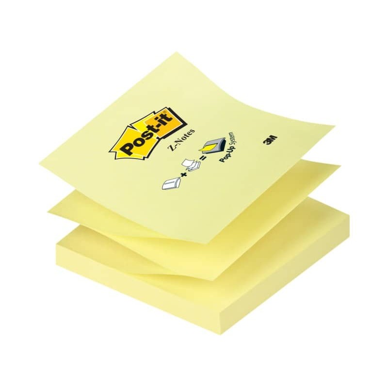 Foglietti Post-it® Ricarica Z-Notes Super Sticky Giallo Canary™ blocchetto da 100 ff - R330