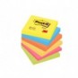 Foglietti riposizionabili Post-it® Notes Energy 76x76 mm neon assortiti conf. 6 bloc. da 100 ff - 654-TFEN_388276