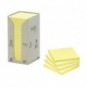 Foglietti Post-it® Notes Giallo 76x76 mm carta riciclata Torre da 16 blocchetti da 100 ff - 654-1T_766708