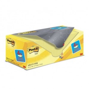 Foglietti riposizionabili Post-it® Notes giallo Canary™ Value Pack 16+4 GRATIS - 654-VP20_308884