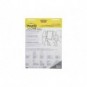 Blocco di fogli da parete Post-it® Super Sticky 63,5x77,5 cm bianco Conf. 2 pezzi - 559