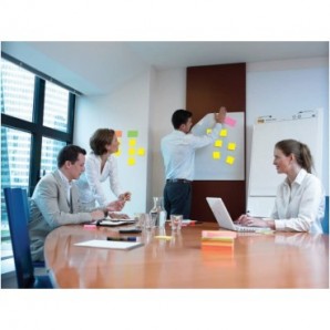 Blocco di fogli da parete Post-it® Super Sticky 63,5x77,5 cm bianco Conf. 2 pezzi - 559