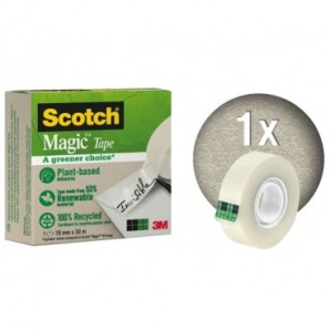 Nastro adesivo Scotch® Magic™ 19 mm x 30 m trasparente opaco 9-1930R