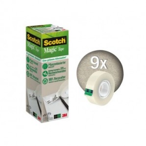 Nastro adesivo Scotch® Magic™ trasparente opaco conf. da 9 rotoli - 900-1933-9_241676