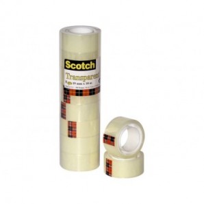 Nastro adesivo Scotch® 550 19 mm x 10 m trasparente torre da 8 rotoli 550-1910