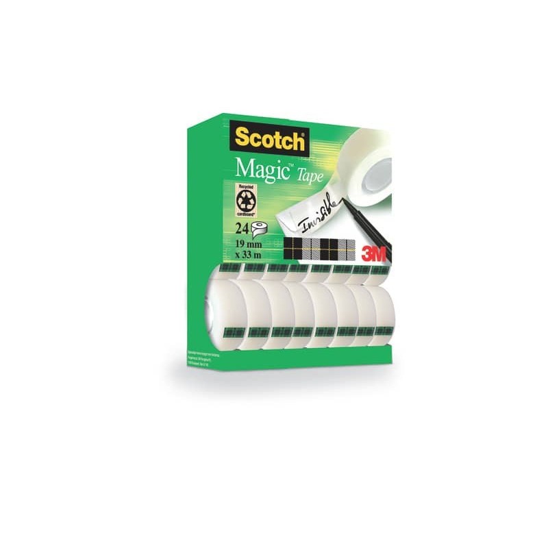 Nastro adesivo Scotch® Magic™ 19 mm x 33 m trasparente opaco Value Pack 20