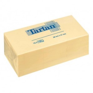 Foglietti riposizionabili Tartan™ Notes 100 ff 63 g/m² giallo 51 x 38 mm conf. da 12 blocchetti - 653 Yellow_807536