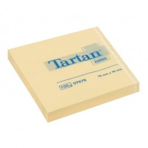 Foglietti riposizionabili Tartan™ Notes 100 ff 63 g/m² giallo 76x76 mm conf. da 12 blocchetti - 654 Yellow_789218