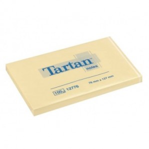 Foglietti riposizionabili Tartan™ Notes 100 ff 63 g/m² giallo 127x76mm conf. da 12 blocchetti - 655 Yellow_789226