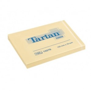 Foglietti riposizionabili Tartan™ 100 ff giallo 102 x76mm conf. da 12 blocchetti - 657 Yellow
