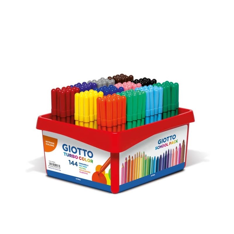 Pennarelli GIOTTO Turbo Color punta fine 2,8 mm assortiti Schoolpack da 144 - 523800_159142