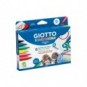 Pennarelli per tessuti GIOTTO Decor Textile tratto fine 1-3 mm assortiti astuccio da 6 + t-shirt bianca - 494800_356667