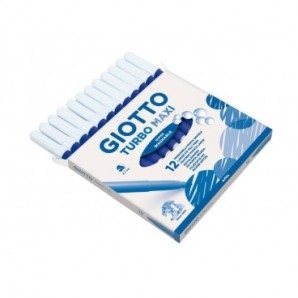 Pennarello GIOTTO Turbo Maxi punta grossa in fibra 5 mm blu oltremare Conf. 12 pezzi - 456032_79947X