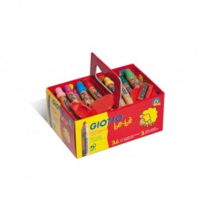 Supermatitoni colorati GIOTTO be-bè mina grande 7 mm assortiti Schoolpack da 36 + 3 temperini - 461300