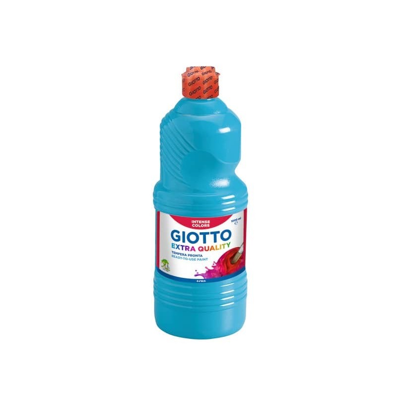 Tempera a base d'acqua GIOTTO Extra Quality flacone 1 lt cyan 533415_465438