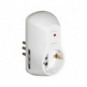 Adattatore Safe bticino con spina 10A, 1 presa standard tedesca e 2 prese bipasso 10/16 A bianco - S3610DB_160064