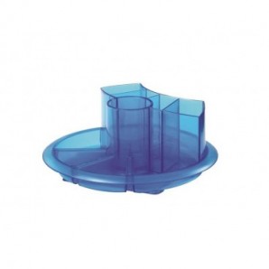 Organizer girev. porta oggetti Tecnostyl plastica con 5 alloggiamenti alti e 5 vani bassi ø 20 cm x 8 cm blu - AT1/6_169185