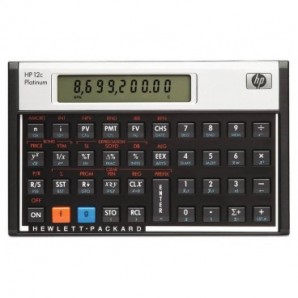 Calcolatrice finanziaria HP con display LCD da 12 caratteri regolabile nero/argento - HP-12C PLAT/UUZ_164262