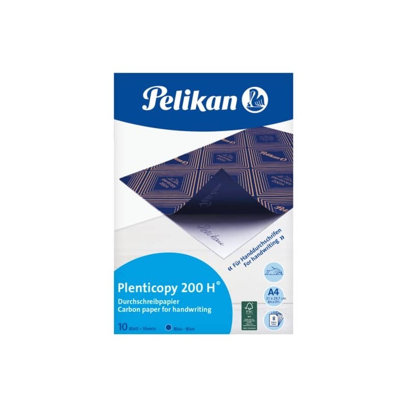 Carta da ricalco Pelikan Plenticopy 200H blu confezione 10 fogli - 434738_774445