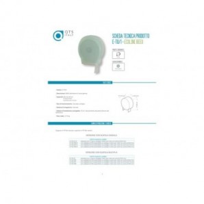 Distributore maxi di carta igienica jumbo QTS in PPL ccon capacità massima Ø 30 cm verde opalino - E-TO/1S-S
