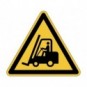 Pittogramma da pavimento \\"Attenzione passaggio carrelli\\" DURABLE giallo Ø 430 mm - 173404