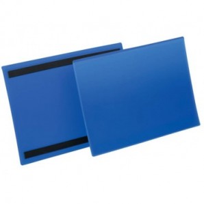 Tasche per identificazione Durable con bande magnetiche blu f.to esterno mm. 311x225- inserto A4 orizz. cf 50- 174507_160427