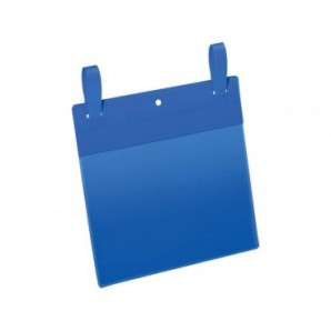 Tasche per identificazione Durable con fascette di aggancio blu f.to esterno mm 223x387- inserto A5 orizz. Cf 50- 174907