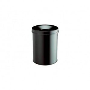 Cestino gettacarte Durable Safe acciaio 15 litri nero - 330501