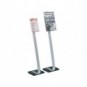 Espositore da terra DURABLE CRYSTAL SIGN STAND A4 argento metallizzato - 481823_368931