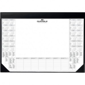 Sottomano DURABLE con calendario 2 anni pvc morbido nero 59x42 cm 729101_131280