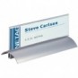 Portanomi da tavolo DURABLE DELUXE argento/trasparente inserto 61x210mm conf. 2 - 820219_417581