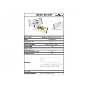 Portanomi DURABLE CLASSIC con magnete argento metallizzato/trasparente inserto 34x74mm conf. 10 - 854223_300157