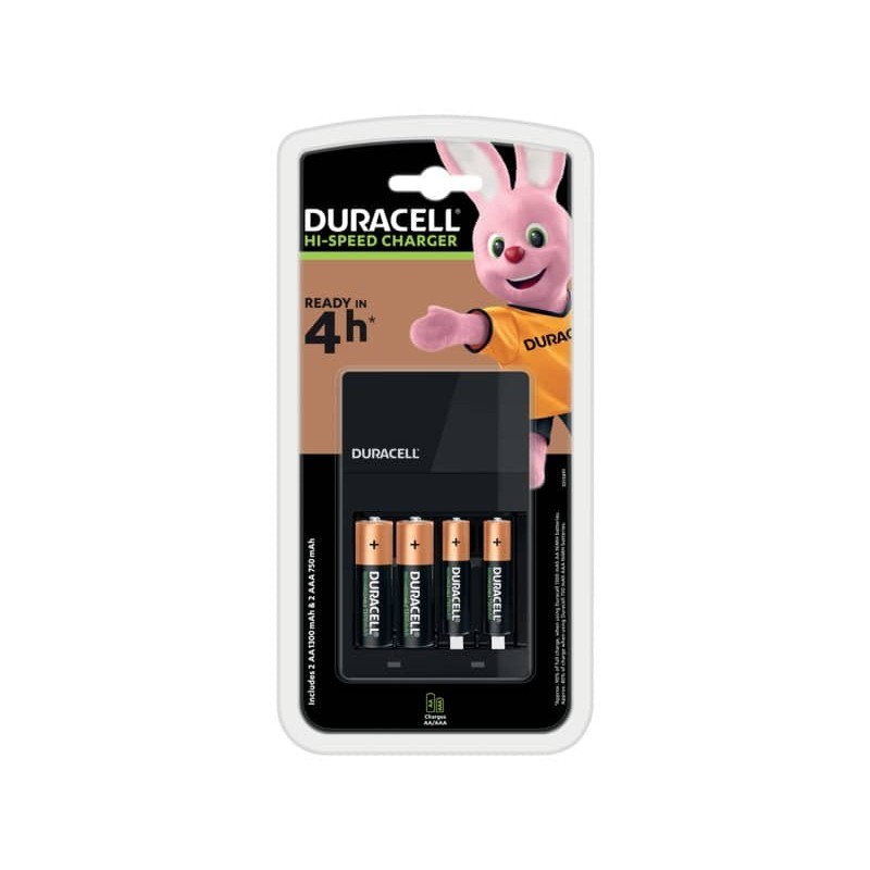 Caricabatterie Duracell Charger CEF 14 (4 ore) con 2 AA+2AAA Value DU101_137301